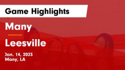Many  vs Leesville  Game Highlights - Jan. 14, 2023