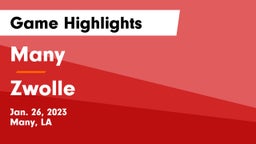 Many  vs Zwolle  Game Highlights - Jan. 26, 2023