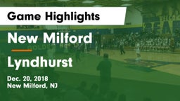 New Milford  vs Lyndhurst  Game Highlights - Dec. 20, 2018