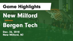 New Milford  vs Bergen Tech  Game Highlights - Dec. 26, 2018