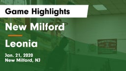 New Milford  vs Leonia  Game Highlights - Jan. 21, 2020