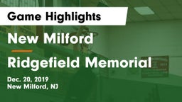 New Milford  vs Ridgefield Memorial  Game Highlights - Dec. 20, 2019