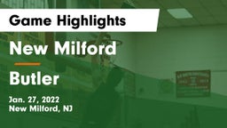 New Milford  vs Butler  Game Highlights - Jan. 27, 2022