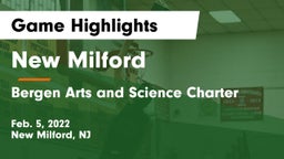 New Milford  vs Bergen Arts and Science Charter Game Highlights - Feb. 5, 2022