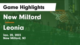 New Milford  vs Leonia  Game Highlights - Jan. 20, 2023