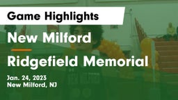 New Milford  vs Ridgefield Memorial  Game Highlights - Jan. 24, 2023