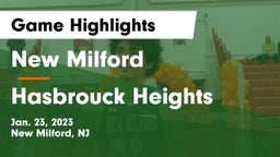 New Milford  vs Hasbrouck Heights  Game Highlights - Jan. 23, 2023