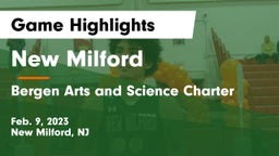 New Milford  vs Bergen Arts and Science Charter Game Highlights - Feb. 9, 2023