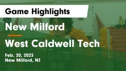 New Milford  vs West Caldwell Tech Game Highlights - Feb. 20, 2023