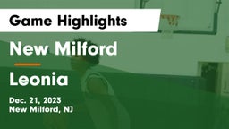 New Milford  vs Leonia  Game Highlights - Dec. 21, 2023