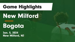 New Milford  vs Bogota  Game Highlights - Jan. 5, 2024