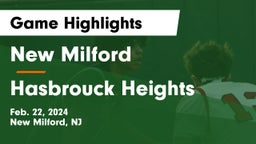 New Milford  vs Hasbrouck Heights  Game Highlights - Feb. 22, 2024