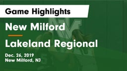New Milford  vs Lakeland Regional  Game Highlights - Dec. 26, 2019
