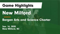 New Milford  vs Bergen Arts and Science Charter Game Highlights - Jan. 16, 2020