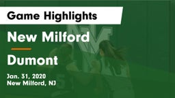 New Milford  vs Dumont  Game Highlights - Jan. 31, 2020