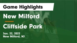 New Milford  vs Cliffside Park  Game Highlights - Jan. 22, 2022