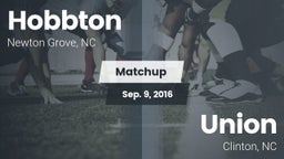 Matchup: Hobbton vs. Union  2016