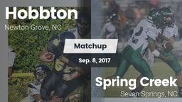 Matchup: Hobbton vs. Spring Creek  2017
