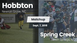 Matchup: Hobbton vs. Spring Creek  2018
