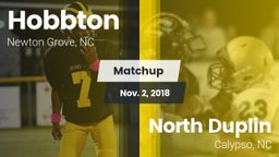 Matchup: Hobbton vs. North Duplin  2018