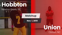 Matchup: Hobbton vs. Union  2019