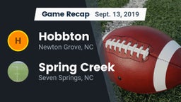 Recap: Hobbton  vs. Spring Creek  2019