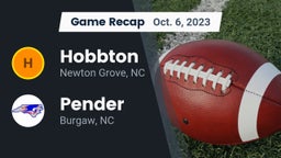 Recap: Hobbton  vs. Pender  2023
