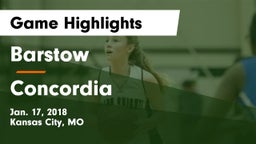 Barstow  vs Concordia  Game Highlights - Jan. 17, 2018