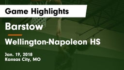 Barstow  vs Wellington-Napoleon HS Game Highlights - Jan. 19, 2018