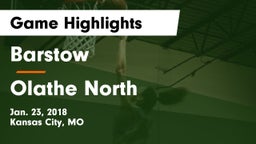 Barstow  vs Olathe North  Game Highlights - Jan. 23, 2018