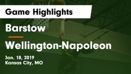 Barstow  vs Wellington-Napoleon  Game Highlights - Jan. 18, 2019
