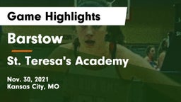 Barstow  vs St. Teresa's Academy  Game Highlights - Nov. 30, 2021