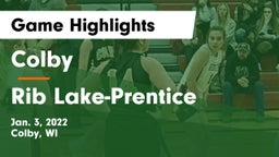 Colby  vs Rib Lake-Prentice  Game Highlights - Jan. 3, 2022