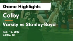 Colby  vs Varsity vs Stanley-Boyd  Game Highlights - Feb. 18, 2022