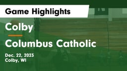 Colby  vs Columbus Catholic   Game Highlights - Dec. 22, 2023