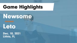 Newsome  vs Leto  Game Highlights - Dec. 10, 2021