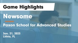 Newsome  vs Paxon School for Advanced Studies Game Highlights - Jan. 21, 2023