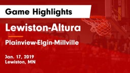 Lewiston-Altura vs Plainview-Elgin-Millville  Game Highlights - Jan. 17, 2019