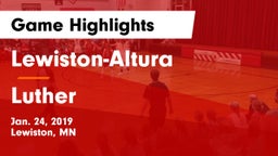 Lewiston-Altura vs Luther  Game Highlights - Jan. 24, 2019