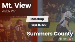 Matchup: Mt. View vs. Summers County  2017
