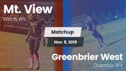 Matchup: Mt. View vs. Greenbrier West  2019