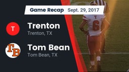 Recap: Trenton  vs. Tom Bean  2017