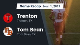 Recap: Trenton  vs. Tom Bean  2019