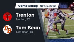 Recap: Trenton  vs. Tom Bean  2022