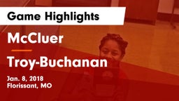 McCluer  vs Troy-Buchanan  Game Highlights - Jan. 8, 2018