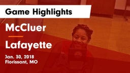 McCluer  vs Lafayette  Game Highlights - Jan. 30, 2018