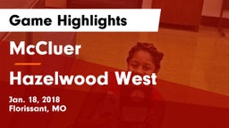 McCluer  vs Hazelwood West  Game Highlights - Jan. 18, 2018
