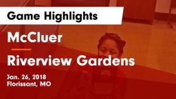 McCluer  vs Riverview Gardens Game Highlights - Jan. 26, 2018
