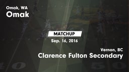 Matchup: Omak vs. Clarence Fulton Secondary 2016