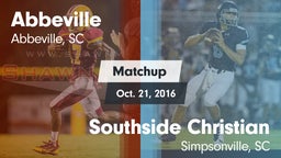 Matchup: Abbeville vs. Southside Christian  2016